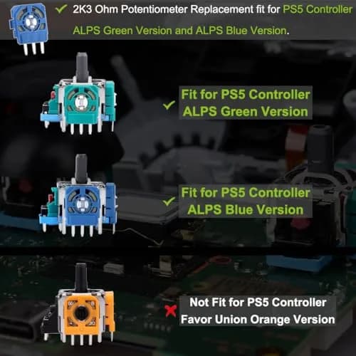 Ikpek 2K3 Ohm Potentiometer Replacement Kit for Dualsense PS5 Controller | 10pcs thumbnail 2