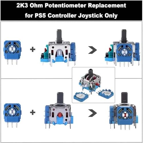 Ikpek 2K3 Ohm Potentiometer Replacement Kit for Dualsense PS5 Controller | 10pcs thumbnail 3