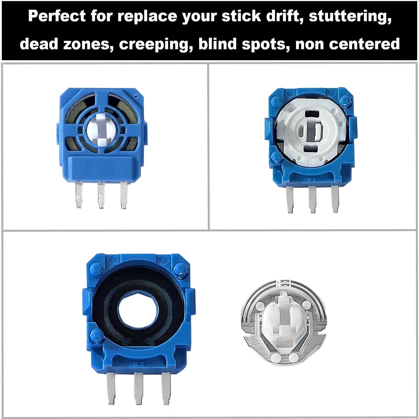 Ikpek 2K3 Ohm Potentiometer Replacement Kit for Dualsense PS5 Controller, 20pcs | Fixes Stick Drift - view 4