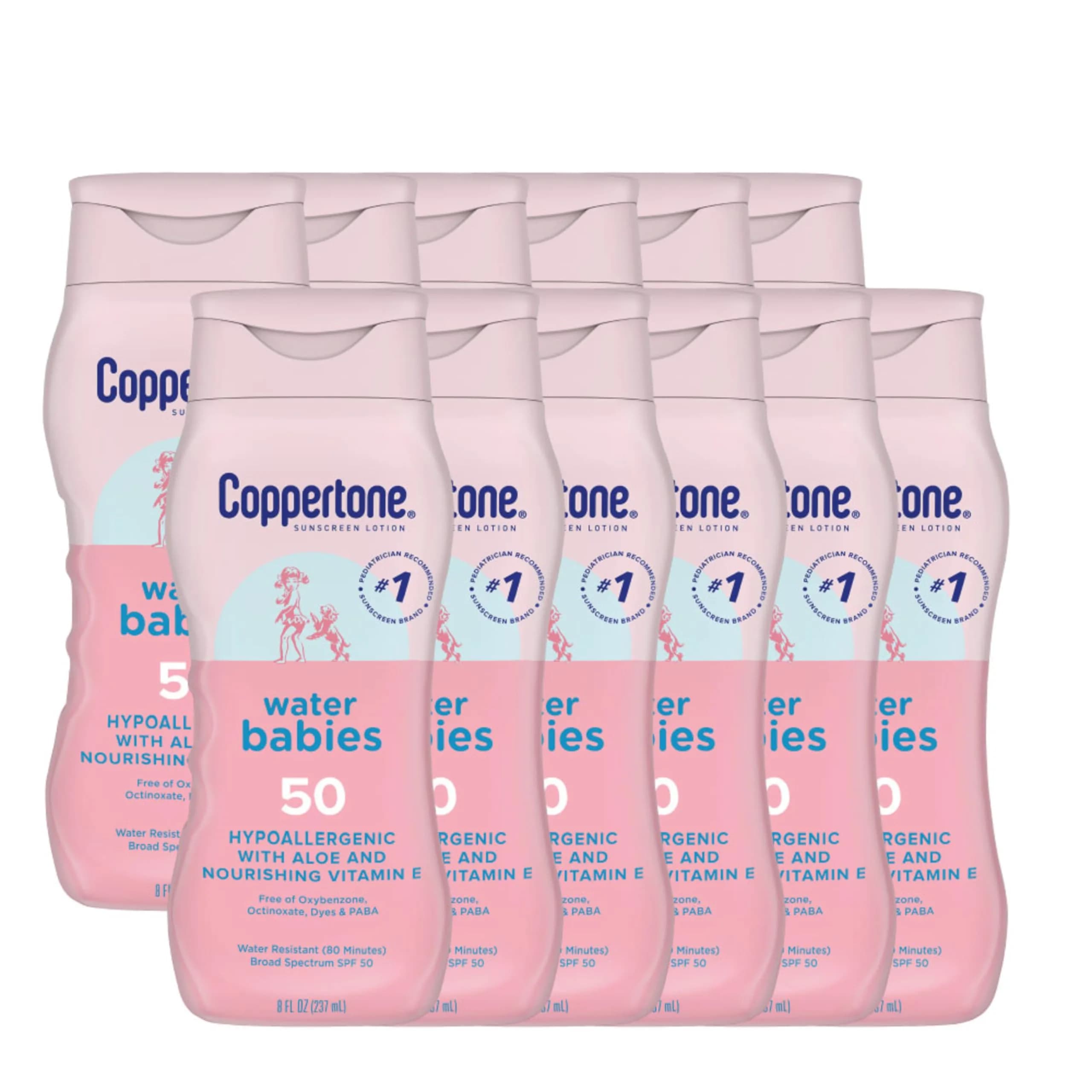 Coppertone Water Babies Baby Sunscreen Lotion SPF 50, Pediatrician Recommended, 236ml (8 Fl Oz) | Broad Spectrum UVA/UVB Protection - main product image