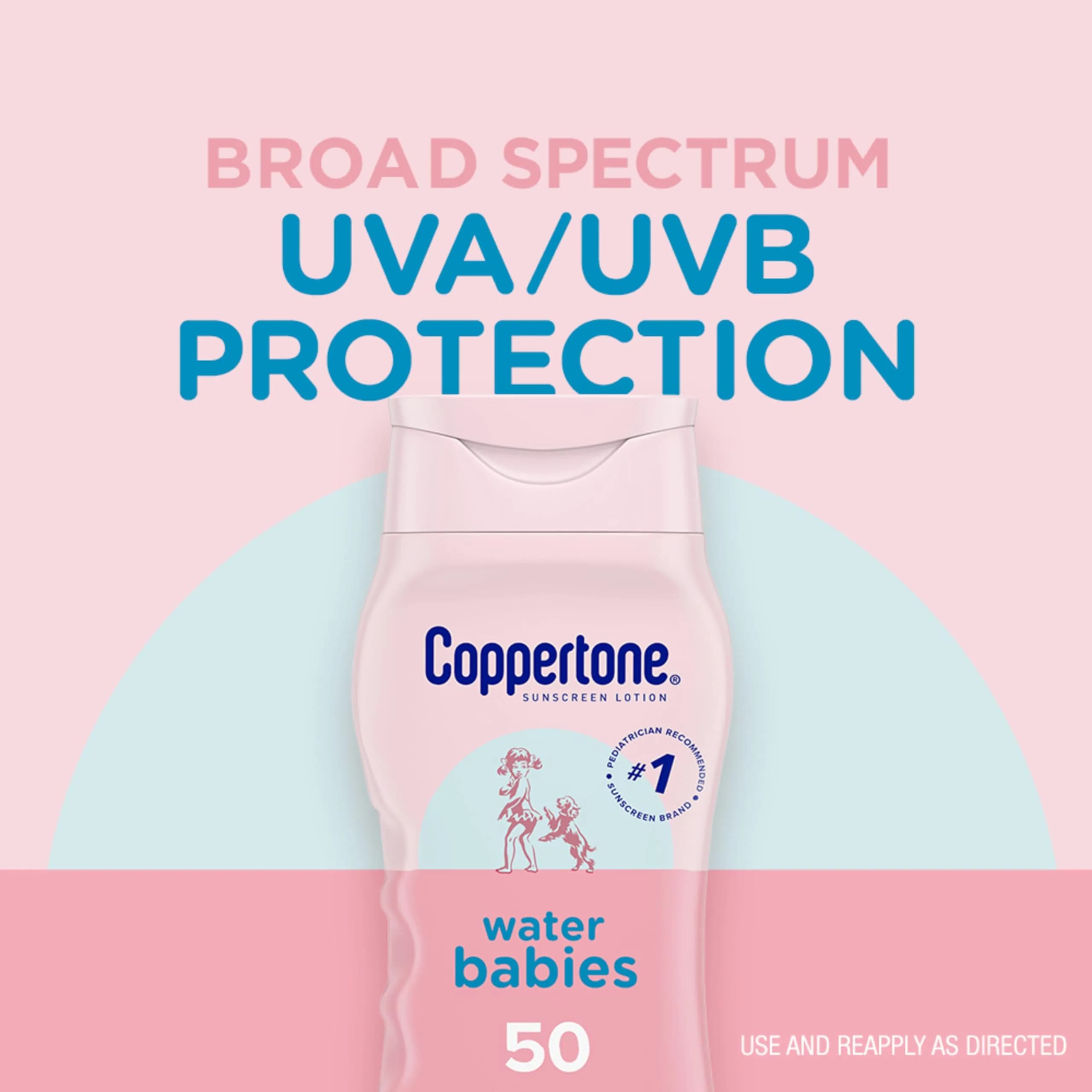 Coppertone Water Babies Baby Sunscreen Lotion SPF 50, Pediatrician Recommended, 236ml (8 Fl Oz) | Broad Spectrum UVA/UVB Protection - view 2