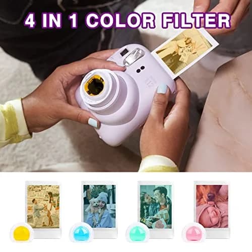 CAIYOULE Instax Mini 12 Camera Accessories Kit with Case, Album & Frames | Blue Pink Watercolor thumbnail 6