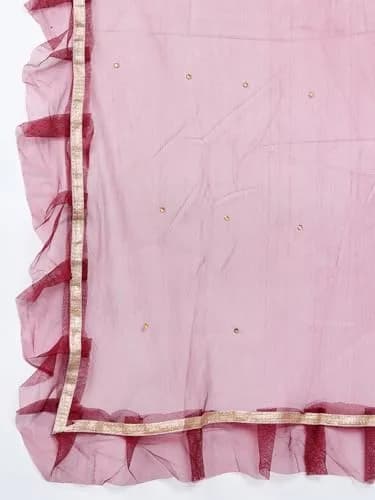 Weavers Villa Women’s Net Embellished Dupatta Chunni 225cm (88.58in) | Festive Wear Elegance thumbnail 7