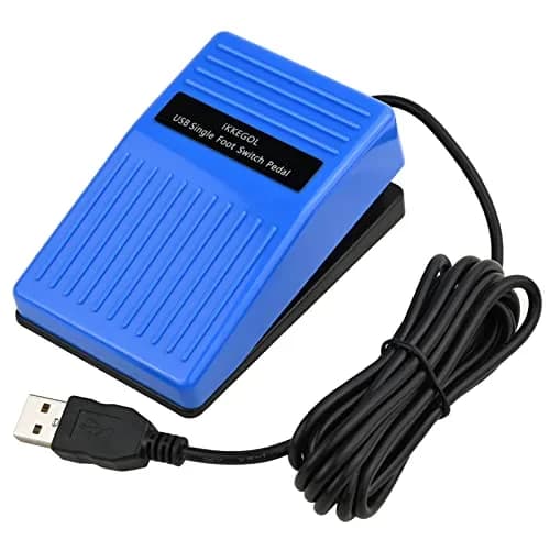 iKKEGOL Single USB Foot Pedal Switch | Programmable HID for PC, Mac, Linux (100mm x 62mm x 38mm) thumbnail 2