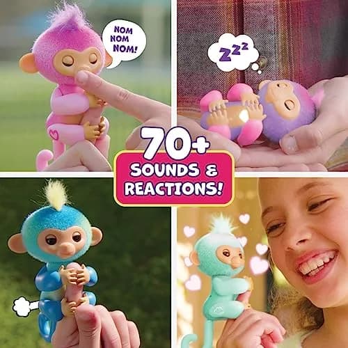 Fingerlings Baby Monkey Harmony Pink | Interactive Toy with 70+ Sounds & Reactions thumbnail 4