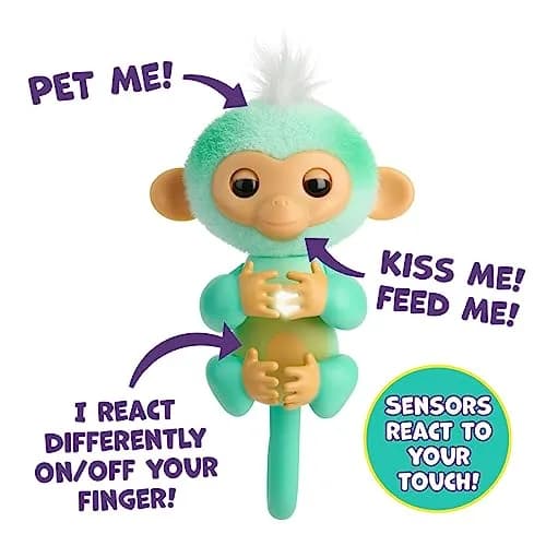 Fingerlings Baby Monkey Ava Teal | Interactive 70+ Sounds & Reactions for Kids 5+ thumbnail 4