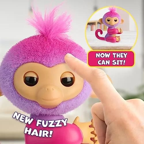 Fingerlings Interactive Baby Monkey Charli (Purple) — 70+ Sounds & Reactions thumbnail 5