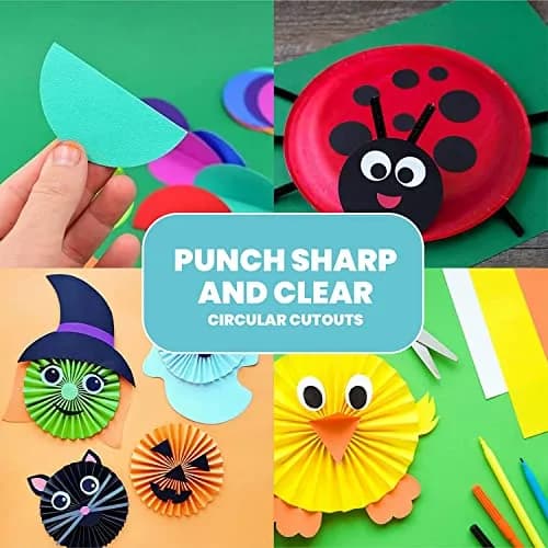 BearBoss 3 Inch Circle Punch, Classic White | Ergonomic Spring-Action Lever for Paper Crafts thumbnail 7