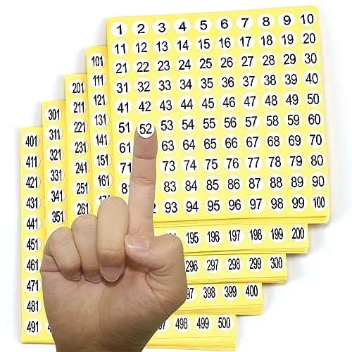 IFAMIO 1-500 Round Number Stickers Labels 15 Sets | Small 1cm Adhesive Decals for Organizing & Storage thumbnail 1