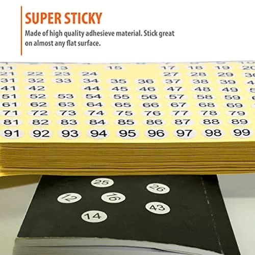 IFAMIO 1-500 Round Number Stickers Labels 15 Sets | Small 1cm Adhesive Decals for Organizing & Storage thumbnail 4
