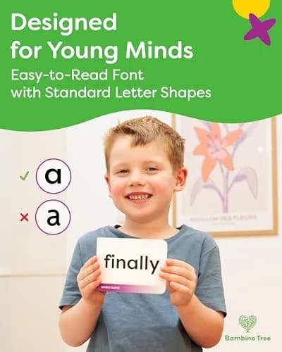 THE BAMBINO TREE Sight Words Flash Cards - Kindergarten to 4th Grade | 300 Jumbo-Size Cards for Early Literacy thumbnail 5