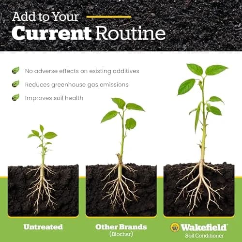 Wakefield BioChar – Premium Garden Soil Conditioner – OMRI Listed, Bio Char for Raised Gardens, Potting Mix, Lawns – 1 cu/ft (25 pounds) thumbnail 6