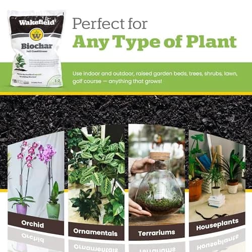 Wakefield BioChar – Premium Garden Soil Conditioner – OMRI Listed, Bio Char for Raised Gardens, Potting Mix, Lawns – 1 cu/ft (25 pounds) thumbnail 7