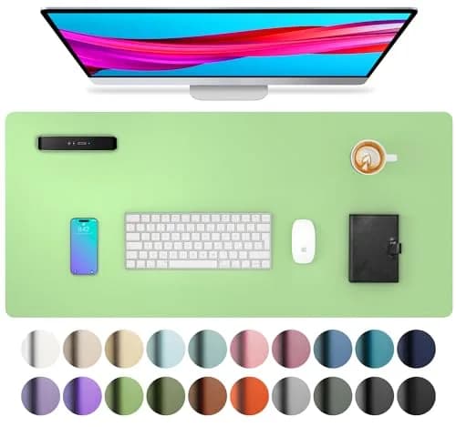Aothia PU Leather Desk Pad 80cm x 40cm (31.5" x 15.7") | Smooth, Waterproof, Non-Slip Surface for Office and Home thumbnail 1