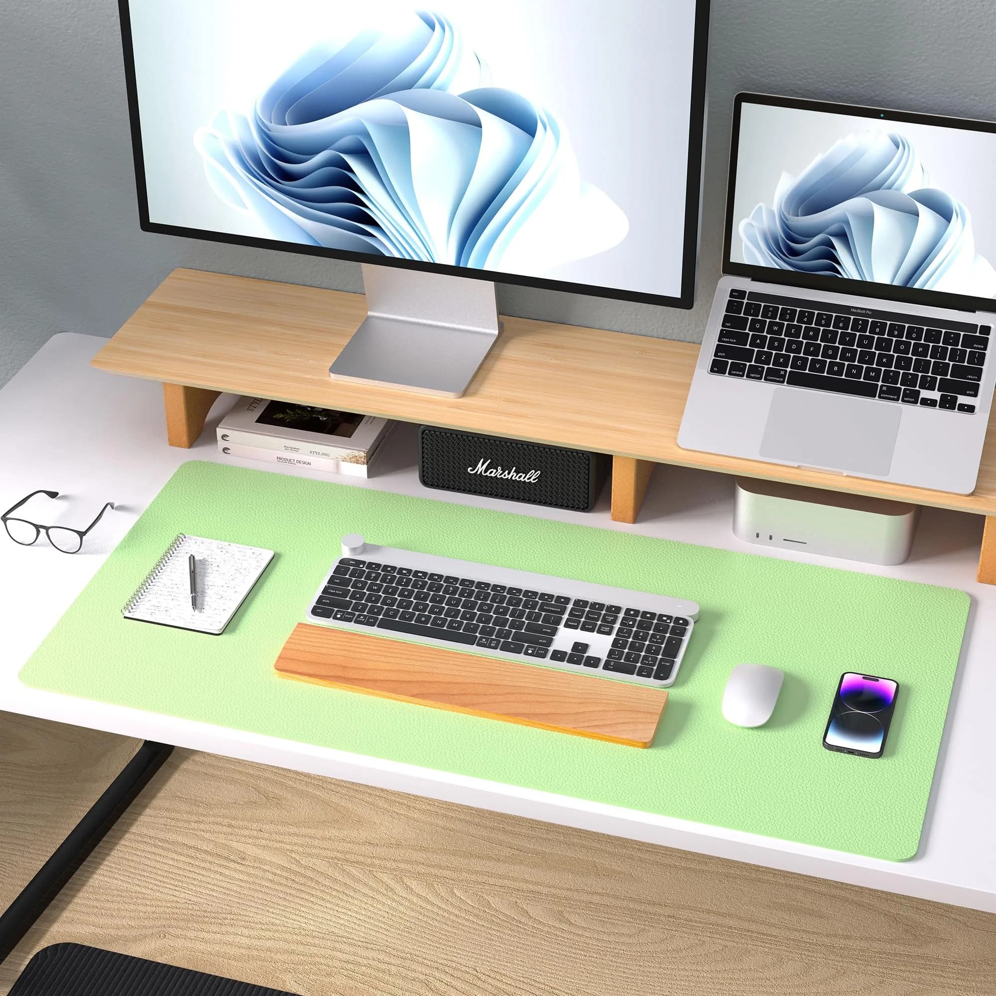 Aothia PU Leather Desk Pad 80cm x 40cm (31.5" x 15.7") | Smooth, Waterproof, Non-Slip Surface for Office and Home - view 9