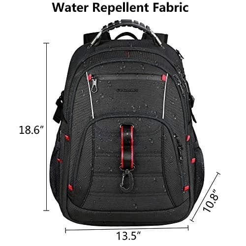 KROSER Travel Laptop Backpack 17.3 inch | Water-Resistant, RFID & USB Port, Reflective Strips, Trolley Strap, Large Capacity thumbnail 2