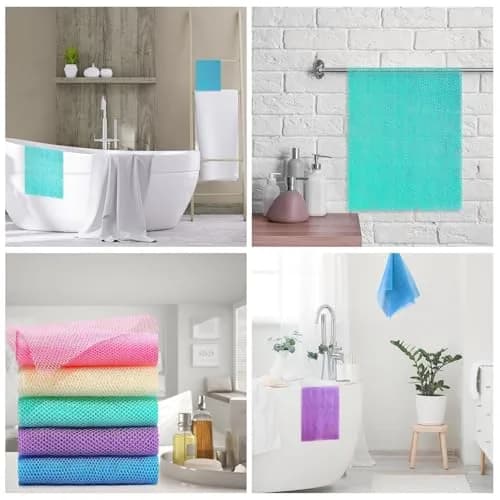 UJFQBH African Bath Sponge Set 5 Pieces | Exfoliating Shower Body Scrubber for Daily Use thumbnail 6