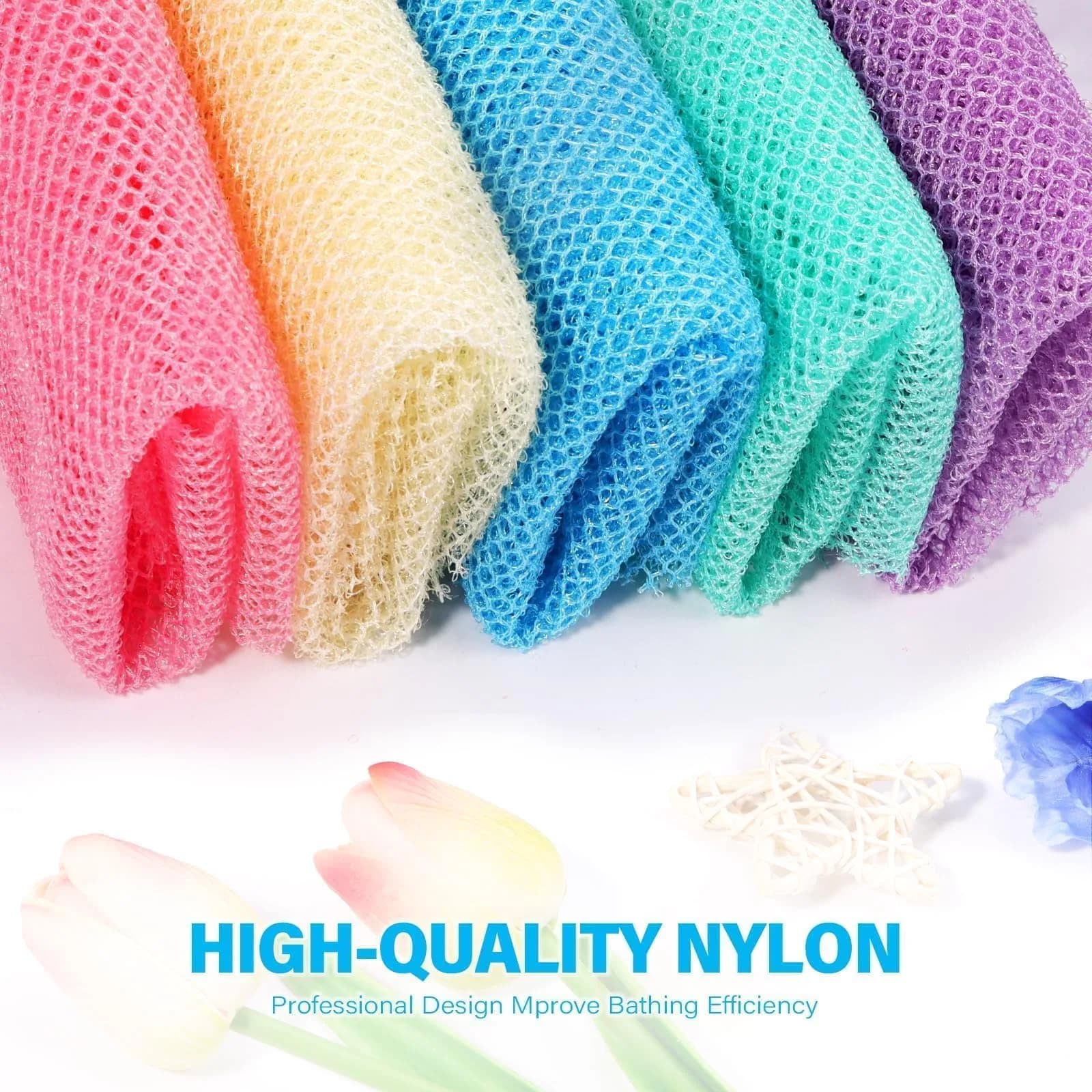 UJFQBH African Bath Sponge Set 5 Pieces | Exfoliating Shower Body Scrubber for Daily Use - view 4