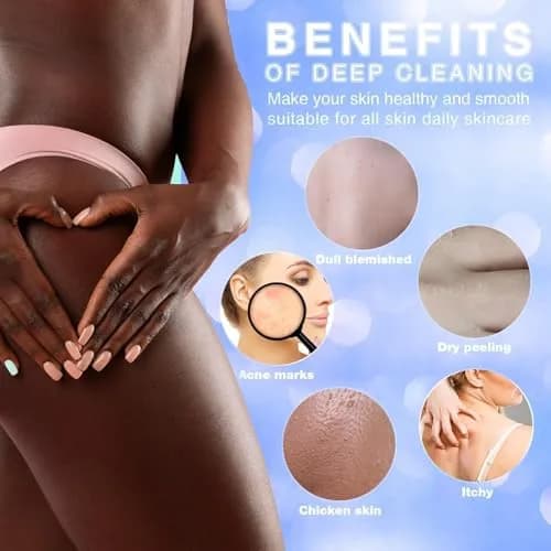 UJFQBH African Exfoliating Net Bath Sponge 80cm (31.4in) | Vibrant 3-Pack for Daily Use thumbnail 5