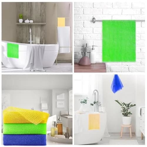 UJFQBH African Exfoliating Net Bath Sponge 80cm (31.4in) | Vibrant 3-Pack for Daily Use thumbnail 7