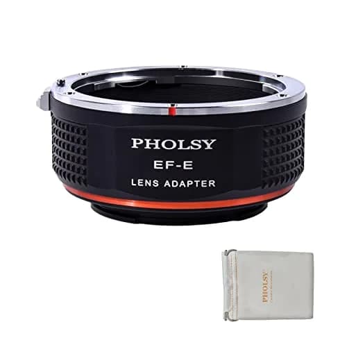 PHOLSY Lens Mount Adapter Compatible with Canon EF Lens to Sony E Camera | Precise Fit, No Quality Loss, Lightweight thumbnail 1