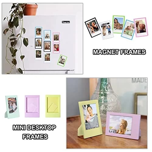 CAIYOULE Mint Green Camera Accessory Kit for Fujifilm Instax Mini 12 | PU Leather Case, Photo Album, Magnetic Frames, Filters thumbnail 6