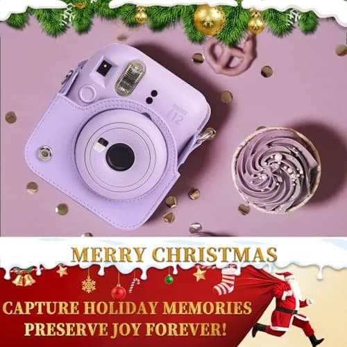 CAIYOULE Camera Accessories Kit for Fujifilm Instax Mini 12, Lilac Purple | Professional Camera Bag & Photo Display Set thumbnail 2