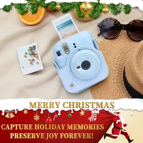 CAIYOULE Camera Accessory Kit for Fujifilm Instax Mini 12, Pastel Blue | Includes Case, Album, Frames, Filters thumbnail 2