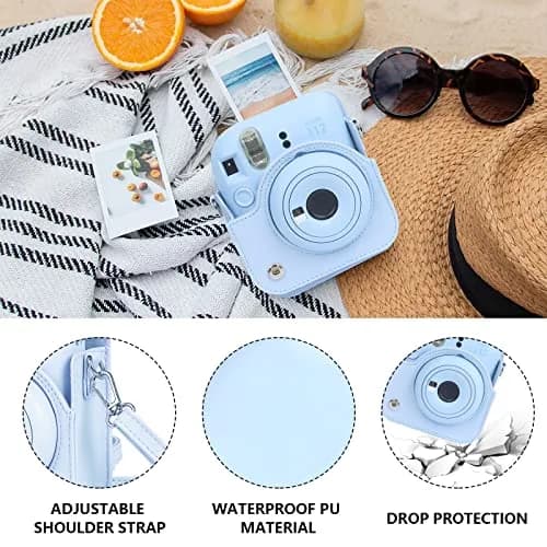 CAIYOULE Camera Accessory Kit for Fujifilm Instax Mini 12, Pastel Blue | Includes Case, Album, Frames, Filters thumbnail 3