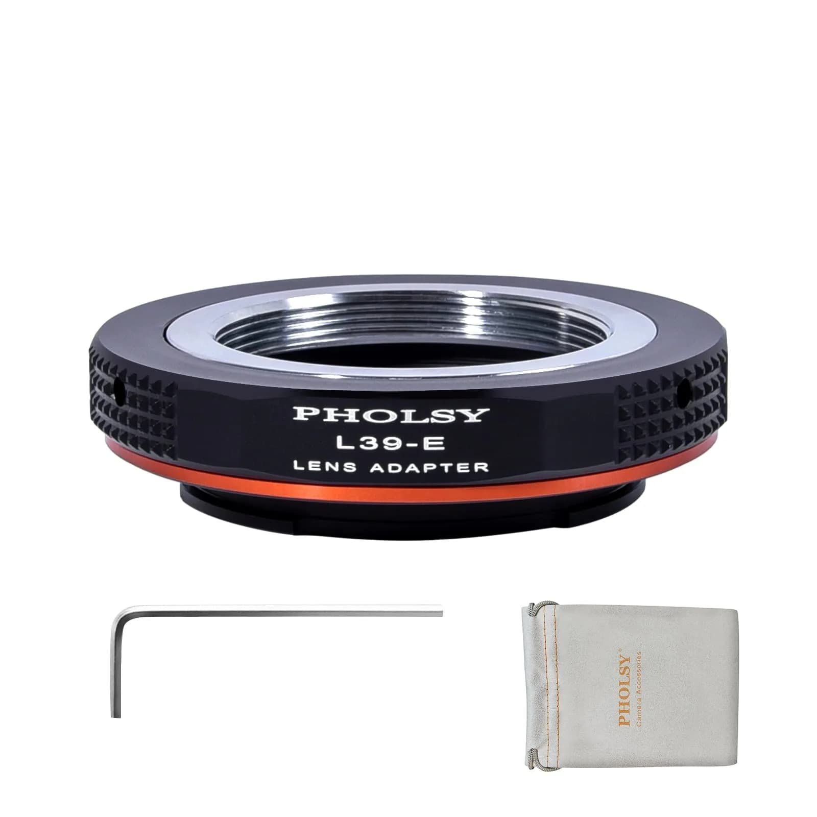 PHOLSY Lens Mount Adapter Compatible with Nikon F Lens and Sony E Camera | Precise Fit, No Image Loss — M39 to E