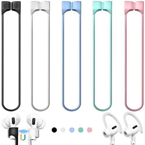 Mooyavia Ultra Strong Magnetic Anti-Lost Strap for AirPods Pro - 5 Pcs | Silicone Neck Lanyard for Wireless Earbuds thumbnail 1