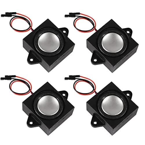 DWEII 4PCS 3 Watt 8 Ohm Mini Speakers | 31mm x 28mm x 15mm, 3.3V/5V Selectable Interface thumbnail 1