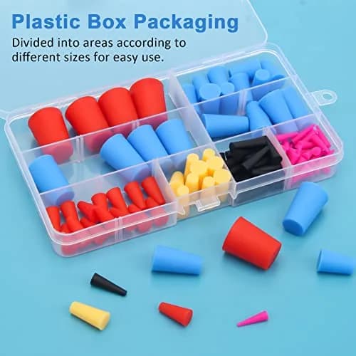 Coldairsoap 110PCS Silicone Rubber Tapered Plugs Set | High-Temperature Resistant Lab Stoppers for Hole Plugs, Spraying, Coating thumbnail 5