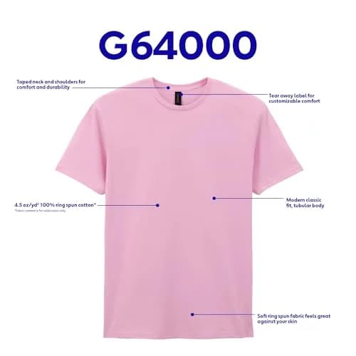 Gildan Adult Softstyle Cotton T-Shirt Large | Soft, Durable & Perfect for Everyday Wear thumbnail 3