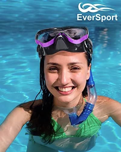 EverSport Adult Swimming Goggles with Nose Cover | Anti-Fog Wide View Mask for Water Sports thumbnail 6