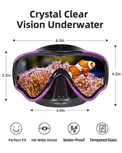 EverSport Adult Swimming Goggles with Nose Cover | Anti-Fog Wide View Mask for Water Sports thumbnail 7