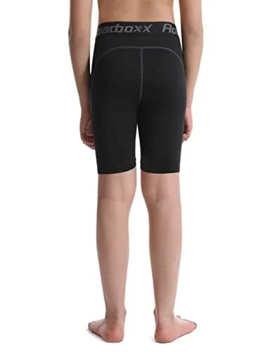 Roadbox Boys Compression Shorts 3 Pack Athletic Quick Dry Kids Underwear | 8-inch inseam, Moisture-Wicking thumbnail 3