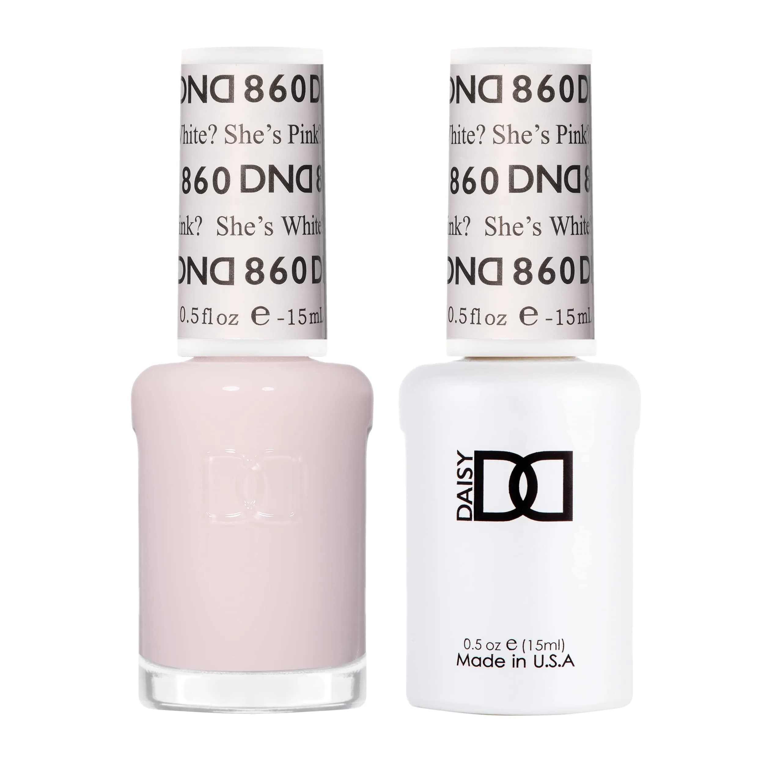 DAISY DND Gel Polish Set, Sheer Collection, 0.5 Fl Oz | Chip-Free, 3 Weeks Wear, Vegan & Cruelty-Free — She’s White? She’s Pink?
