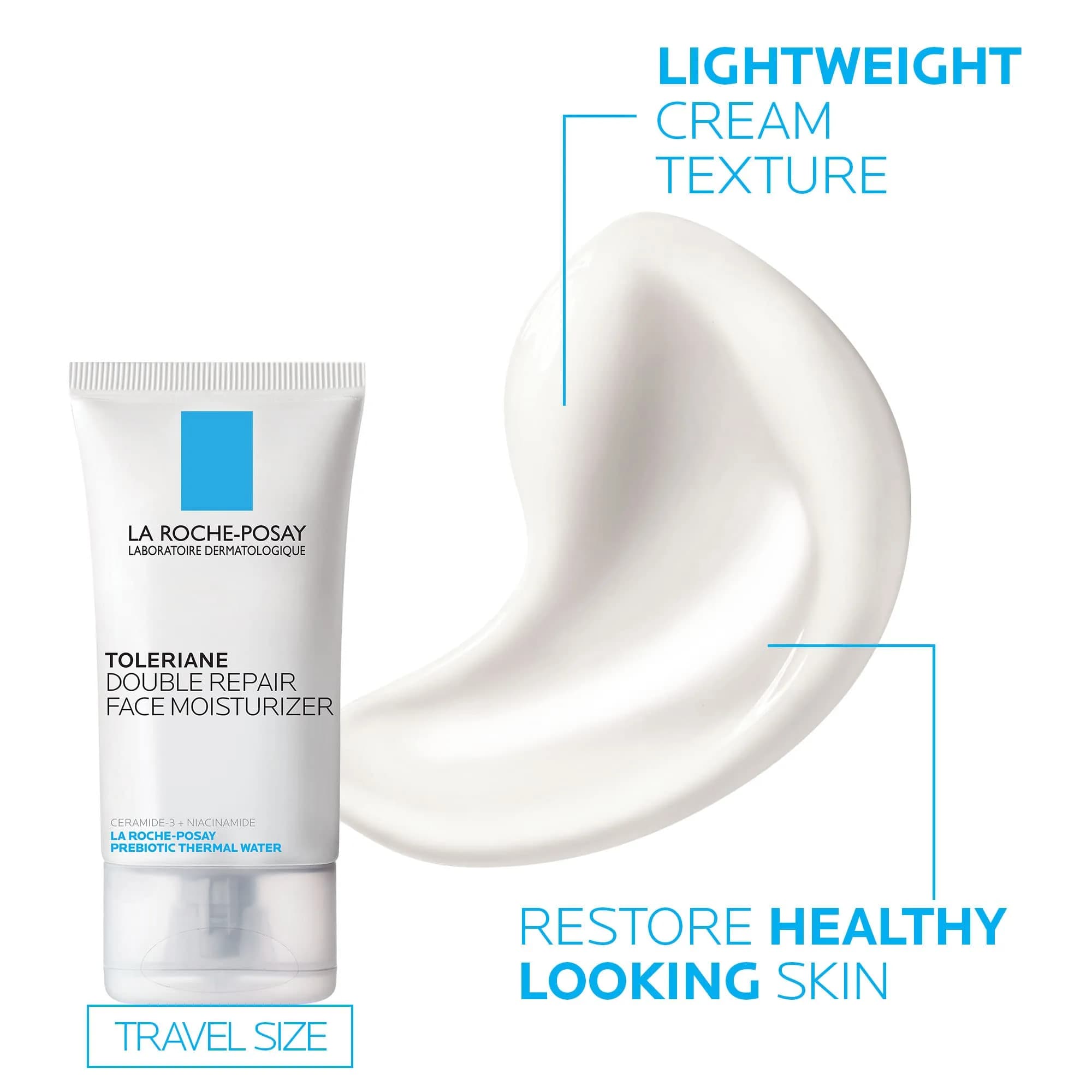 La Roche-Posay Toleriane Hydrating Gentle Cleanser & Double Repair Face Moisturizer Set (400ml + 40ml) | Gentle Cleansing & 48hr Hydration - view 6