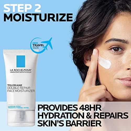 La Roche-Posay Toleriane Gentle Skin Care Set, Hydrating Cleanser & Double Repair Moisturizer | 200ml (7.44 Fl Oz) thumbnail 3