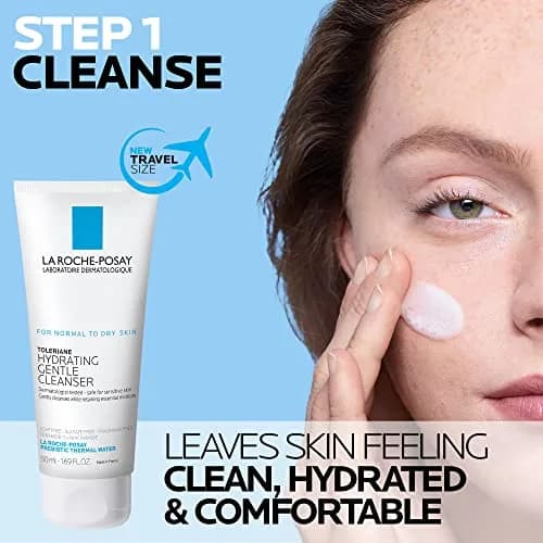 La Roche-Posay Toleriane Double Repair Gentle Skin Care Set, 150ml (5.07 Fl Oz) | Hydrating Cleanser & Moisturizer for Dry Skin thumbnail 2
