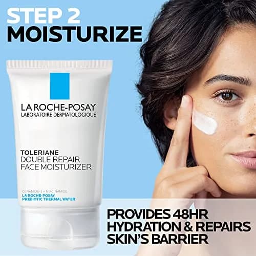 La Roche-Posay Toleriane Double Repair Gentle Skin Care Set, 150ml (5.07 Fl Oz) | Hydrating Cleanser & Moisturizer for Dry Skin thumbnail 3