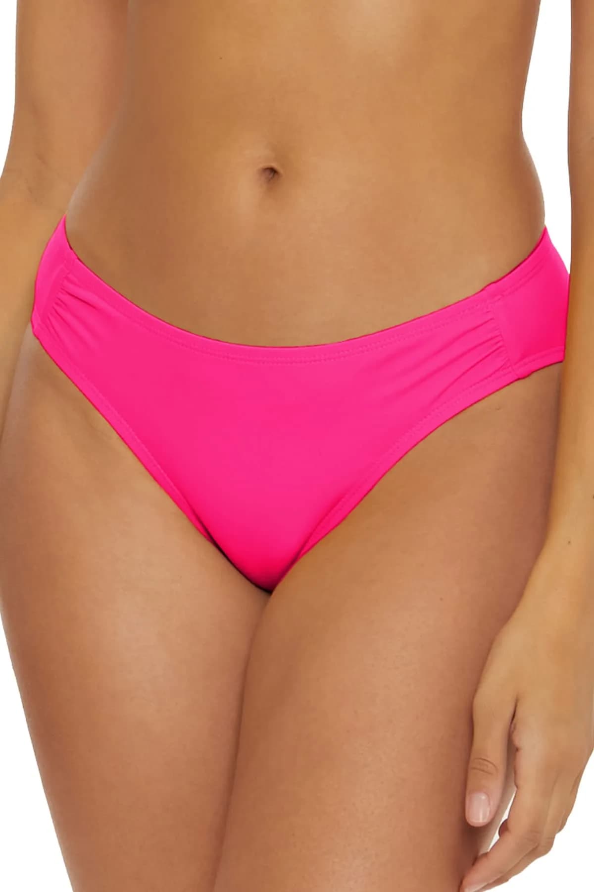 BCA by Rebecca Virtue Liana - Women's Side Shirred Bikini Bottom | Cheeky Coverage, Swimwear Separates for Women, Taffy, Small