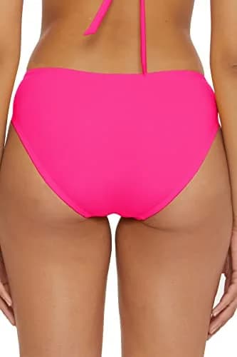BCA by Rebecca Virtue Liana - Women's Side Shirred Bikini Bottom | Cheeky Coverage, Swimwear Separates for Women, Taffy, Small thumbnail 3