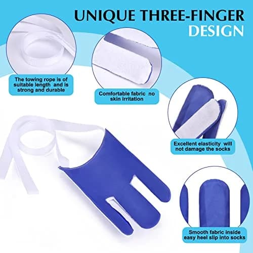 CAidRE Sock Aid Device with Terrycloth Grip for Easy On/Off - Dark Blue | 24.5 cm (9.6 inches) Length thumbnail 4