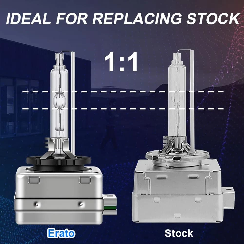 Erato D3S Xenon Headlight Bulbs 6000K Diamond White 35W (2-Pack) | High Low Beam for Jeep Compass/Grand Cherokee - view 3