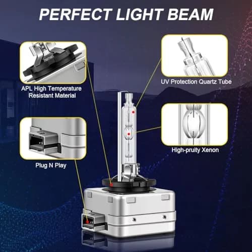 Erato D1S Xenon Headlight Bulbs 6000K Diamond White (2-Pack) | High Brightness 3200 Lumens thumbnail 5