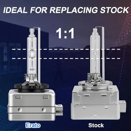 Erato D1S Xenon Headlight Bulbs 6000K Diamond White (2-Pack) | High Brightness 3200 Lumens thumbnail 3