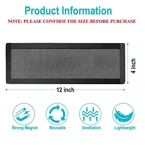 Semola Magnetic Floor Register Vent Covers 4x12 Inch | Mesh Air Vent Filter with Magnetic PVC Frame thumbnail 2