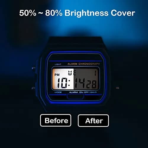 Luenir Light Dimming Stickers 8.2x11.8 in | Light Blocking Film for Electronics, Alarm Clock, Monitor, 4 Pieces thumbnail 4